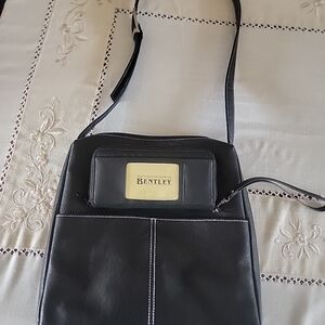Bentley, Genuine Leather  Shoulder Bag With Wallet